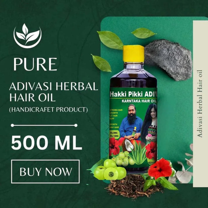 Original Adivasi Hakki Pikki Herbal Hair Oil