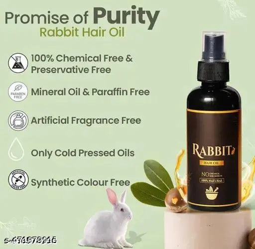 Rabbit Herbal Hair Oil - 100% Effective!